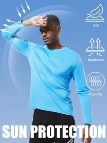 TELALEO 5pcs Long Sleeve Shirts For Men ,Tee Shirts, Workout T Shirts Casual Spring - Multicolor - View 3