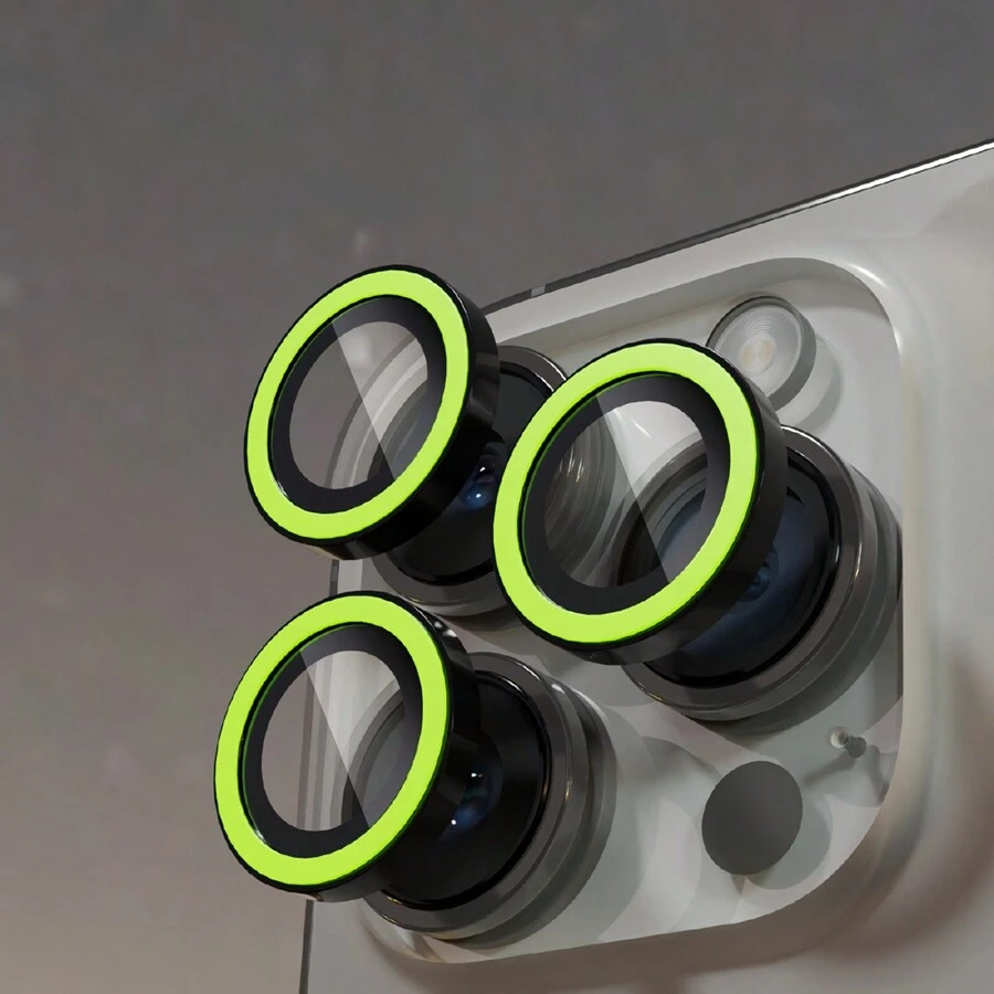 Bộ 3 miếng dán bảo vệ ống kính camera với vòng kim loại đính đá lấp lánh và lớp màng chống trầy xước độ cứng 9H, phụ kiện thời trang, ốp bảo vệ cá nhân hóa, quà tặng sinh nhật, gia đình, bạn bè, pha lê lấp lánh, miếng dán bảo vệ ống kính, phụ kiện điện thoại, chống nước, chống sốc, chống rơi, bảo vệ toàn diện.