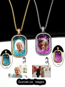 1 件个性化项链，送给男朋友、女朋友、情人节、父亲节、母亲节、感恩节、婚礼、光彩与优雅的礼物