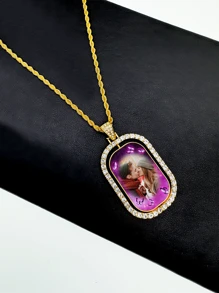 1 件个性化项链，送给男朋友、女朋友、情人节、父亲节、母亲节、感恩节、婚礼、光彩与优雅的礼物