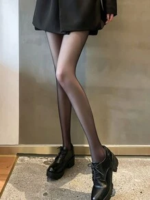 1 quần tất mỏng dày cỡ lớn 200g, quần tất lót nhiệt ấm áp cho mùa thu/đông - màu đen - Xem 4