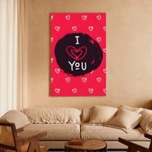 1 Pc Framed Canvas Decor Valentines Day Wall Art Happy Valentines Day Wall Decor Love Wall Decor For Valentines Day Decor Couple Gifts For Living Room Bedroom