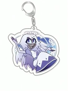 Anime GOODS Anime Acrylic Keychain -Vicky Charlie Alastor Cute Y2K Cartoon Pendant, Suitable For Bags And Keys, Perfect Gift For Fans, Cosplay Accessories Car Key Bag Backpack Small Jewelry Key Ring Accessories Creative Student Gifts Anime Derivatives, Creative Backpack Pendants, Car Key Pendants, Acrylic Keychains, Japanese Comic Pendants, Neko Contents Seed Keychain Collectibles, Pendants, Otaku Collection Gifts, Cheap Gifts School Letter Car Accessories Goth