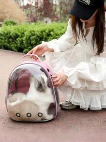 1 Pet Bag, Pet Backpack When Going Out, Black/Gray/Pink, Size: 45 * 34 * 23cm, Independent Packaging, Oxford Cloth + PET Material, With Cushion, Transparent Visual, With Zipper, With Storage Bag On The Side, Free Cat Food Strip Feeder, Suitable For Outdoor Pet Storage, Storage Bag, Backpack.1 Pet Bag, Pet Backpack When Going Out, Black/Gray/Pink, Size: 45 * 34 * 23cm, Independent Packaging, Oxford Cloth + PET Material, With Cushion, Transparent Visual, With Zipper, With Storage Bag On The Side, Free Cat Food Strip Feeder, Suitable For Outdoor Pet Storage, Storage Bag, Backpack.Fashi On,Christmas Tree Pendant,Fall Decor Home,Halloween Party,Wall Hanging,Autumn Decor,Christmas Party Supplier,