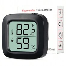 Termometro per terrario rettili con commutatore °C/°F, accessori per terrario rettili, termometro-igrometro per terrario rettili per draghi barbuti, ragni saltatori, gechi leopardo, granchi eremiti, gechi, pitoni reali, lucertole, accessori per draghi barbuti, rane, tartarughe, accessori per criceti, accessori per rettili
