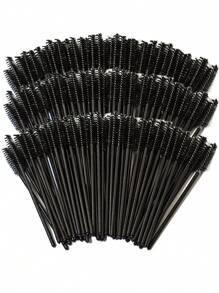 100/50/10pcs Disposable Mascara Wands, Mascara Brush, Eyelash Makeup Brush, Eyelash Spoolie Brush, Bendable Disposable Eyebrow Spoolie, Eyelash Brush For Eyelash Extension, Eyebrow Spoolie, Castor Oil Brush (Pink)