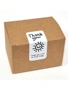 100pcs Thank You Stickers, Cute "Thank You" Gift Box Sealing Stickers, Party Gift Label Stickers
