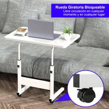 Table Roulant de Lit Canapé pour Ordinateur Portable Hauteur Réglable Table d'appoint Support d'ordinateur Table avec 4 Roulettes Verrouillables, Érable Blanc/Noir