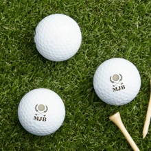 3 pièces Balles de golf personnalisées, combinaison de lettres personnalisables, balles de pratique rondes à double couche en caoutchouc, balles de sport de plein air personnalisées, convenant pour les sports d'équipe, la Saint-Valentin, l'anniversaire de mariage, le meilleur cadeau pour la famille et les amis