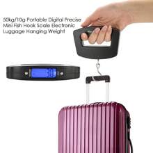 1pc 50kg Balança Digital de Bagagem Balança Eletrônica de Peso de Bagagem Balança de Peso de Bagagem com Gancho Balança de Viagem Peso de Bagagem Mala Portátil Pesa Viagem Com Luz de Fundo Balanças Eletrônicas de Viagem Penduradas Artigos Essenciais de Viagem