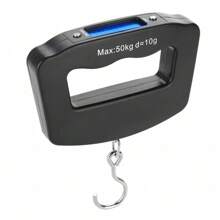 1pc 50kg Balança Digital de Bagagem Balança Eletrônica de Peso de Bagagem Balança de Peso de Bagagem com Gancho Balança de Viagem Peso de Bagagem Mala Portátil Pesa Viagem Com Luz de Fundo Balanças Eletrônicas de Viagem Penduradas Artigos Essenciais de Viagem