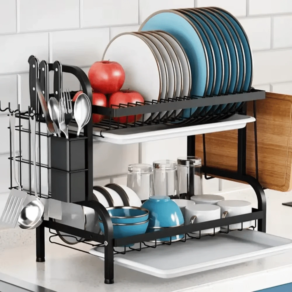 Escurridor De Platos De Acero Inoxidable De 2 Niveles