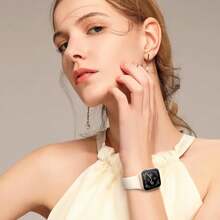 6pcs Soft Silicone Waterproof Sport Watch Bands, Compatible With Apple Watch 41mm, 40mm, 38mm, 45mm, 44mm, 46mm, 42mm, 49mm, Suitable For Apple Watch Ultra, SE, Series 10, 9, 8, 7, 6, 5, 4, 3, 2, 1 - Black/White/Lavender/Cactus/Starlight/Gray Powder - View 5