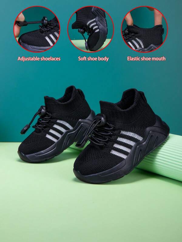 New Kids' Simple Casual Soft Sole Breathable Mesh Low-Top Slip-On Outdoor Sports Shoes, Comfortable & Non-Slip, Suitable For All Seasons