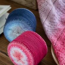 Verlaufsmagie Garn-Kugel 215g Abschnittsfarbendes Wollknäuel Feingarn für handgewebte DIY Schals, Pullover, Tücher - Mehrfarbig - Übersicht 1