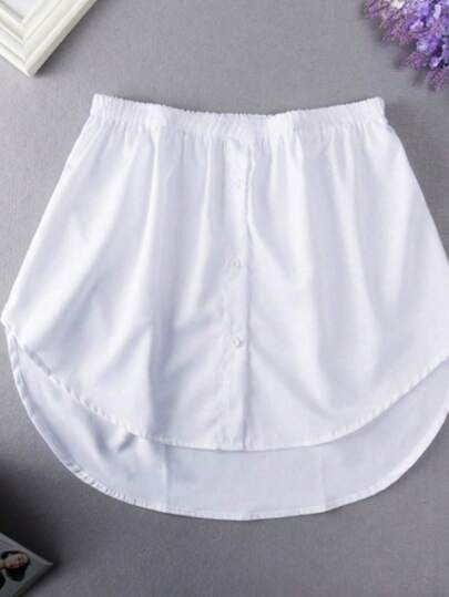 1pc Elastic Waist Extender, Shirt Extender For Women, Adjustable Layered Fake Skirt Hem Extender