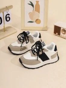 1 Pair Children Soft Sole, Anti-Slip, Casual Sports Shoes, Suitable For Spring And Autumn - Khaki - View 4