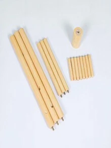 1 Stück stabiler Holz-Standgarderobe mit 8 Haken, geeignet zum Aufhängen von Jacken, Hüten, Schals und Handtaschen im Eingangsbereich, Flur, Schlafzimmer, Büro, minimalistischer Stil für Frühling und Sommer - Braun - Übersicht 7