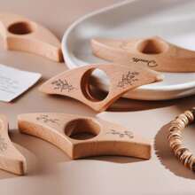 Customized Ring Bookend, Personalized Ring Bookmark Clip, Exclusive Ring Book Holder, Creative Ring Shaped Book Press Tool, Customized Reading Assistant, Ring Model, Unique Ring Book Stand, Elegant Ring Bookmark Book Press,School Supplies,Back To School,Christmas Gift Supplies - Wood Color - View 8