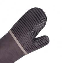 Long Heat Proof Oven Mitt, Thicken Silicone Oven Mitts With Non-Slip Design And Soft Cotton Lining, Durable Kitchen Oven Mitt For Cooking, Baking, Gri - Grey - View 5