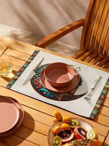 1pc/4pcs/6pcs Ramadan Pattern Placemats, Ramadan Home Decor Placemats, Home Decor Indoor Outdoor Party Supplies, Room Decorations. Suitable For Ramadan Home Kitchen Decor And Ramadan Party Decoration - Multicolor - View 4