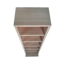 6 Tier Beech Wooden CD DVD Game Book Shelf Storage Tower Rack- Fits 102 CDs - Multicolor - View 4