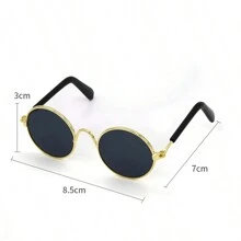 1 Stück süße retro runde Spiegelsonnenbrille, geeignet als Foto Requisite für kleine Hunde/Katzen, Haustierkatzen/Hunde Sonnenbrille, Teddy personalisierter lustiger Kopfschmuck Haustierzubehör