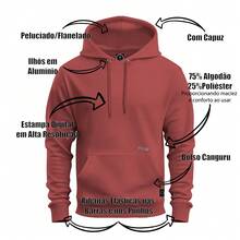Moletom Desenho Minimalista Algodão Unissex Flanelado