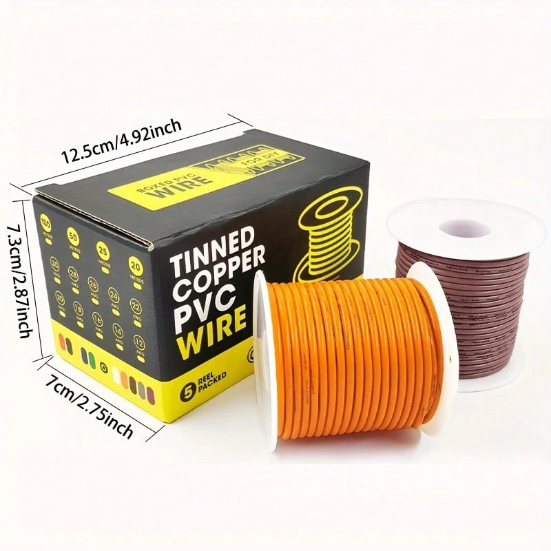 16 FILO MACCHINA UTENSILE AWG - MTW - SEI (6) COLORI - 25' OGNI