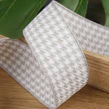 Toile écossaise coréenne en lin à carreaux pour accessoires capillaires DIY, ruban de lin à carreaux bicolores