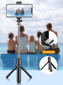 Trípode/palo para selfies con Bluetooth retráctil y conveniente para llevar el soporte para teléfono móvil