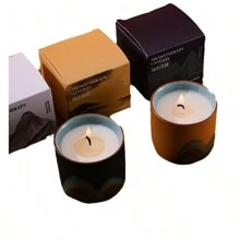 Nuevo candelabro de estilo chino con fragancia, cerámica pintada con esmalte al estilo vintage chino, belleza clásica, ambientador, vela de cera de soja con aroma, adecuada para la sala de estar, dormitorio, cocina, baño, comedor, etc. - Multicolor - Ver 5