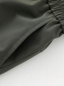 Pantalones ligeros para senderismo y viaje para hombres, pantalones deportivos respirables para pesca y actividades, con bolsillos con cremallera, aptos para primavera y verano (tallas XS-L) - Verde militar - Ver 3