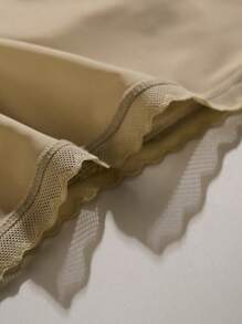 5 条装女士法式无缝蕾丝内裤性感舒适透气桑蚕丝裆中腰长裤