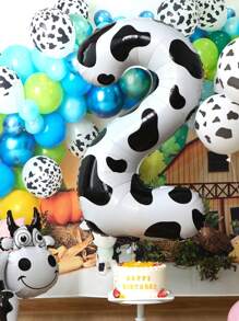 Cow Print Balloon Birthday Decorations Supplies,40 Inch Number 1 Balloon | Cowgirl Theme Number Balloons For 1st Birthday Party | Farm Barn Decor For Kids