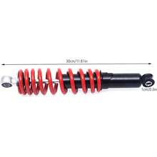 SHZICMY 340mm Front Suspension Swingarm Kit Upper/Lower Suspension Shock Swing Arm Assembly With Steering Strut Knuckle&Wheel Hub For Electric ATV Go Kart Quad Buggy, Black+Red - 黑色和紅色 - 查看 5