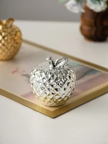 1 peça moderna simples cerâmica ouro prata maçã decoração de mesa - artesanato, decoração de casa, sala de estar, decoração de mesa, perfeito para decoração de festa ou festival