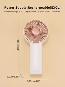 1入組可充電手持式風扇，單速控制，適用於戶外，附帶掛繩 - 漸層色 - 查看 10