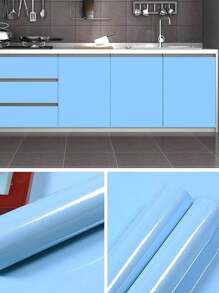 1 卷自粘式家具翻新防水加厚彩绘壁纸，珍珠光，适用于厨房橱柜、衣柜、纯色 PVC 壁纸剥离和粘贴壁纸 - 彩色 - 查看 13