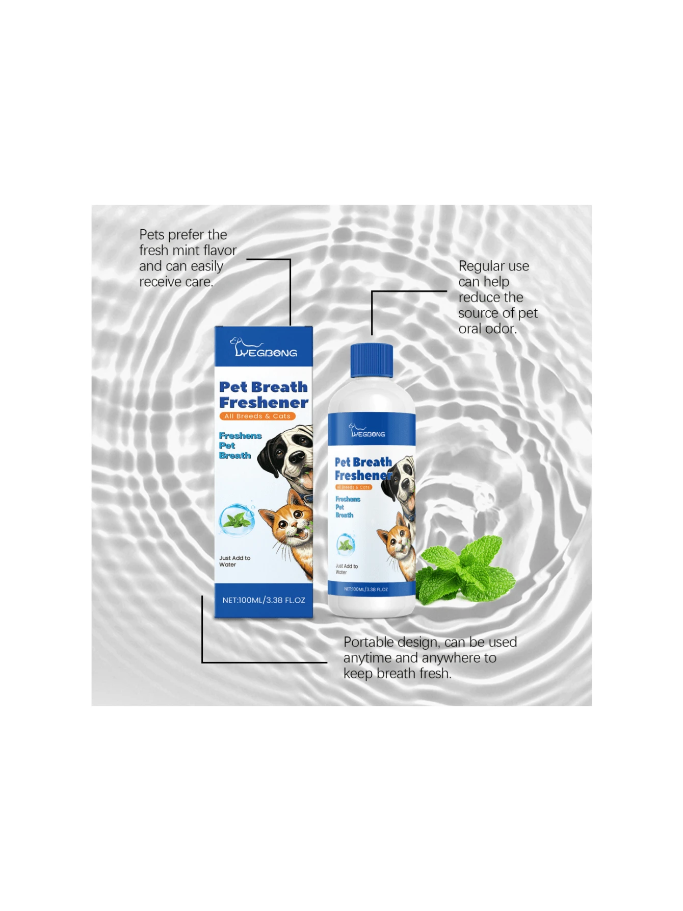 Tränenflecken Entferner Set Für Hunde & Katzen - Balsam, Kamm, Bürste & Wattepads