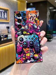 1 pieza Funda protectora antichoque para teléfono móvil con diseño de mando de videojuegos compatible con Apple, /Galaxy, Infinix, Redmi, OPPO, VIVO, Realme