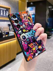 1 pieza Funda protectora antichoque para teléfono móvil con diseño de mando de videojuegos compatible con Apple, /Galaxy, Infinix, Redmi, OPPO, VIVO, Realme