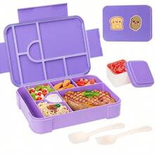 1pc Divided Sealed Fruit Box Salad Box, Work Microwave Oven Heating Bento Box, Lunch Box With Compartments, Bento Box, Leak-Proof Lunch Box, Snack Box, Suitable For Work And Travel(Stickers Need To Be Purchased Separately) - Multicolor - View 12