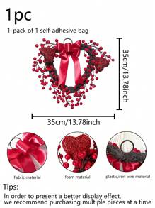 1pc Simulation Flower Garland Home Living Room Bedroom Wedding Valentine's Day Mother's Day Chinese New Year Party Decoration - Multicolor - View 3