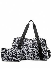 Neues 2-teiliges Set große Kapazität Kontrast-Farbe weich-seitig leicht Reißverschluss Sport Reise Tasche Kulturtasche Waschbeutel Kulturtasche Make-up Aufbewahrung Strandtasche Urlaubs Reise Utensilien Schule Zubehör Schulsachen Damen für College Dorm Badezimmer Tasche