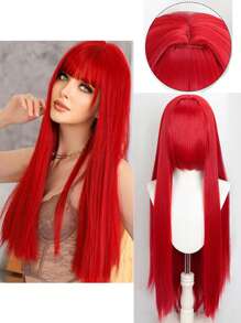 YEWELL Tóc giả thẳng dài 95cm (38 inch) có mái, chất liệu sợi tổng hợp chịu nhiệt, tự nhiên và mềm mại, phù hợp cho hóa trang nữ, sử dụng hàng ngày, trông rất thật và tự nhiên, là món quà lý tưởng cho các bữa tiệc, Giáng sinh, sinh nhật. Có các màu: Đỏ, Trắng, Vàng, Xanh lá cây, Cam, Hồng, Xanh dương, Đen. - Nhiều màu - Xem 16