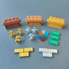 Set de construcción de joyas con lingotes de oro, billetes falsos de dólar y moneda, regalo perfecto para aficionados como vacaciones.