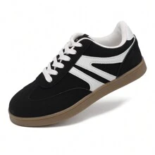 Womens Casual Sport Shoes - Colorblock Patchwork Upper, Chunky Runner Style - Ideal For Athleisure