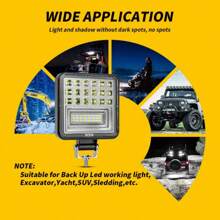 4pcs LED Work Lights For Truck Tractor 4 Inch Square LED Pod Lights Off-Road Light Bar For Car Boat ATV UTV RV