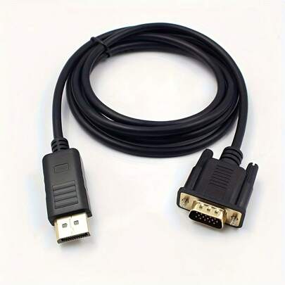 DP 转 VGA 1.8 米连接线 DP 转 VGA 适用于公对母电脑显卡，大型 DP 显示器拼接屏，最高支持 1080P 60HZ